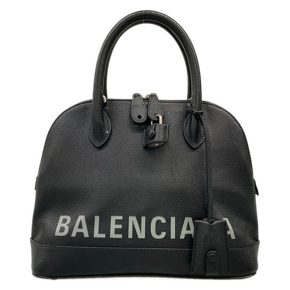 Balenciaga Ville Top Handle S Handbag 550645 Black Light gray